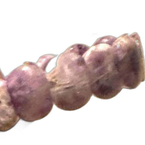 Purple Beaded Amethyst Style Stretch Bracelet Chunky Statement Jewelry - Thumbnail 6