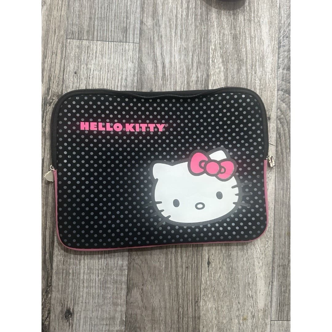 Hello Kitty Laptop Sleeve Black/Pink Original - Image 1