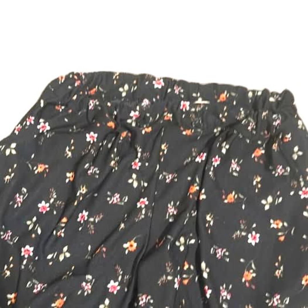 Elastic waistband pants with flower design - Thumbnail 2