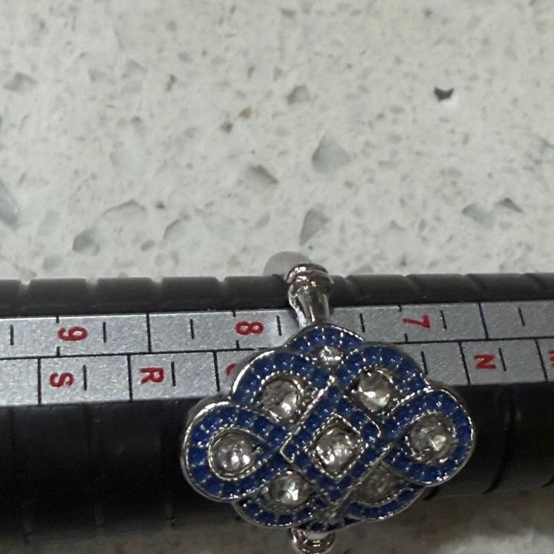 Silvery Alloy Inlaid Cubic Zirconia Ring - Thumbnail 5