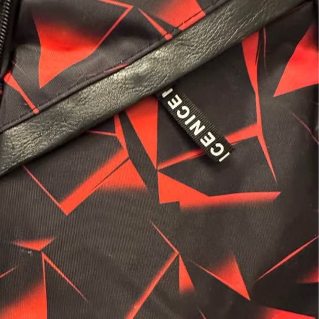 Red and Black Unisex Sling Bag - Thumbnail 9