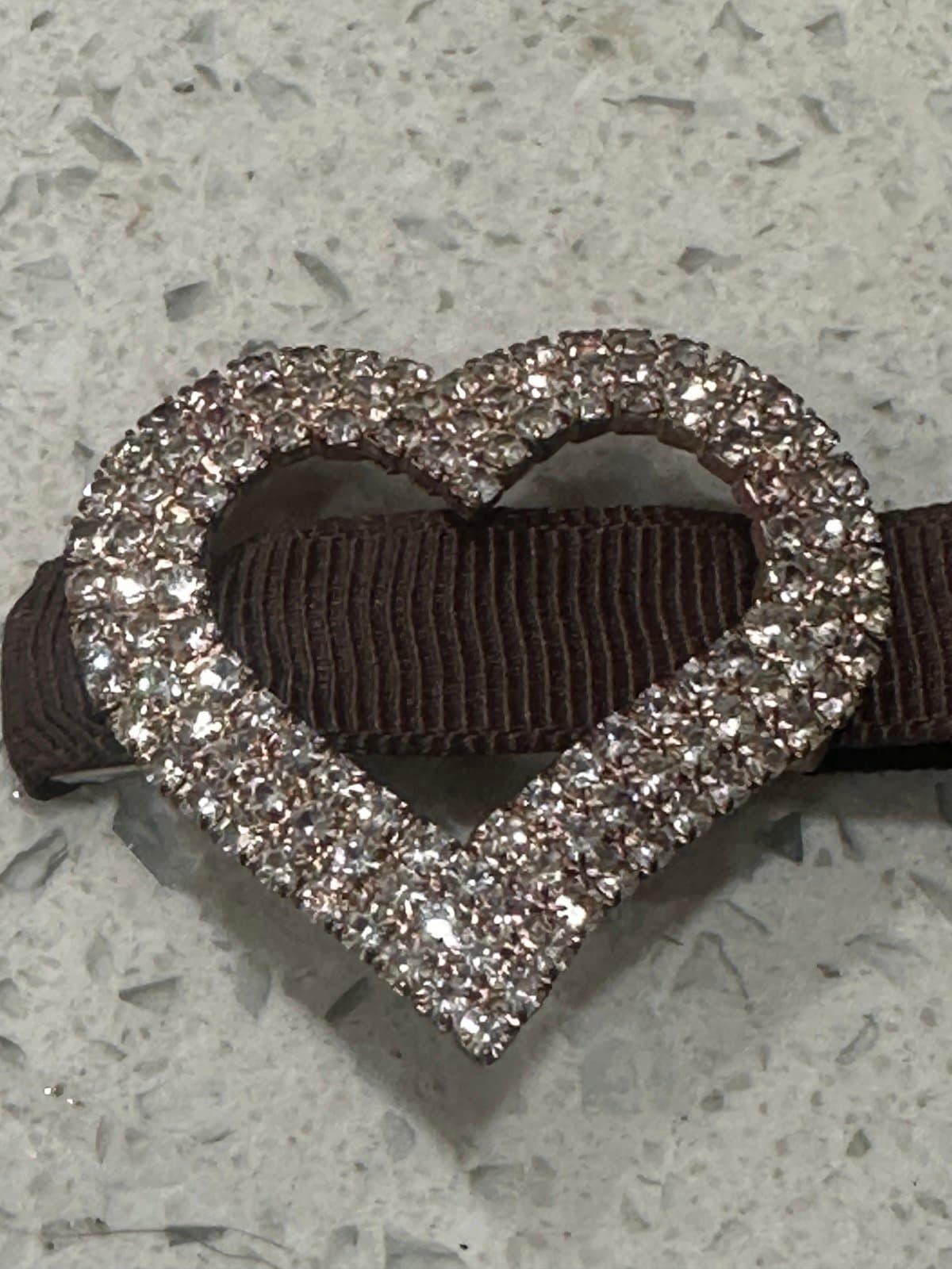 Hair Pin with Rhinestone heart - Image 1