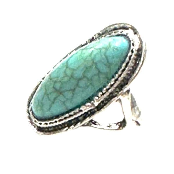 Turquoise (Silver Color )Ring - Image 1