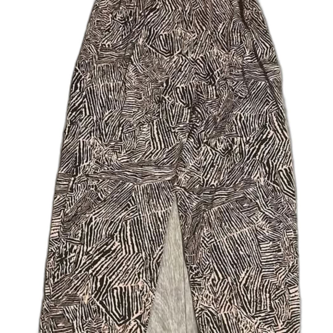 Elastic waistband pants black and beige - Image 1