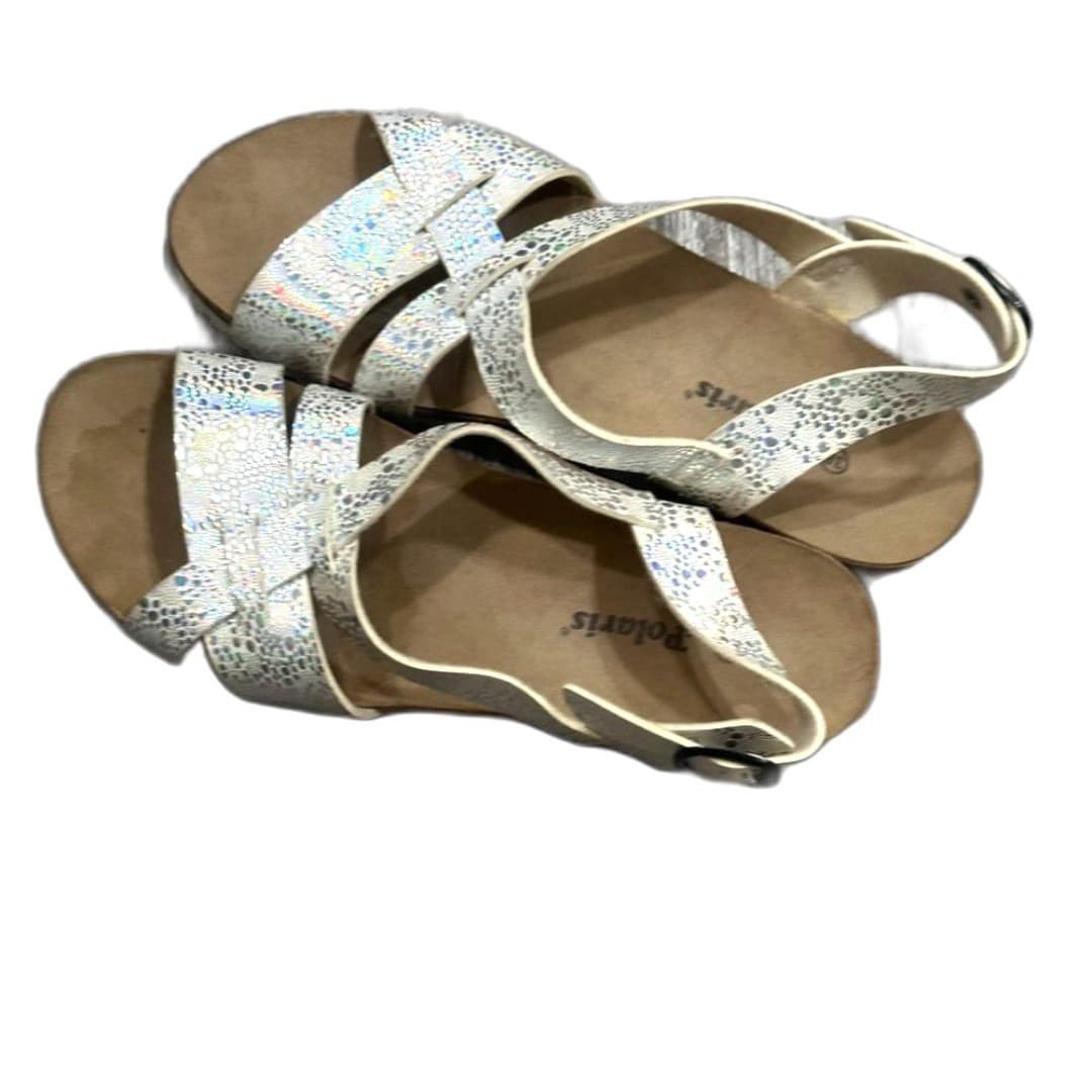 Women's Silver Glitter Sandals - Thumbnail 2