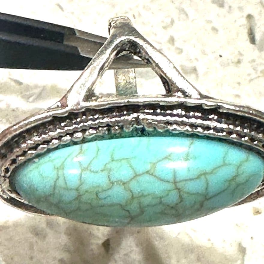 Turquoise (Silver Color )Ring - Thumbnail 4