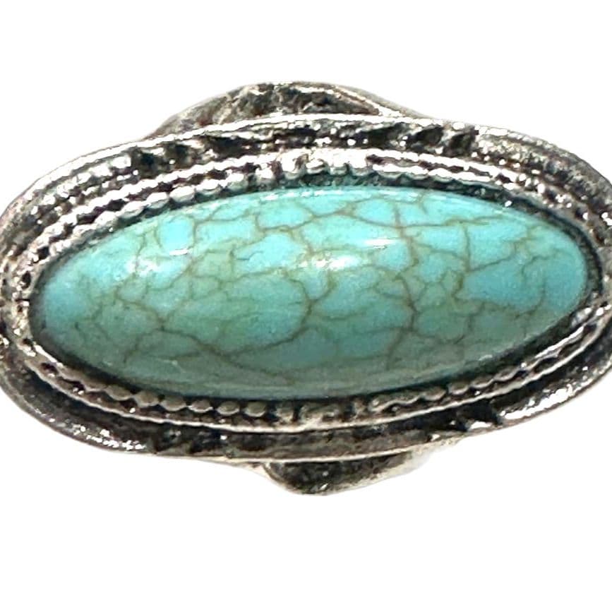 Turquoise (Silver Color )Ring - Thumbnail 2