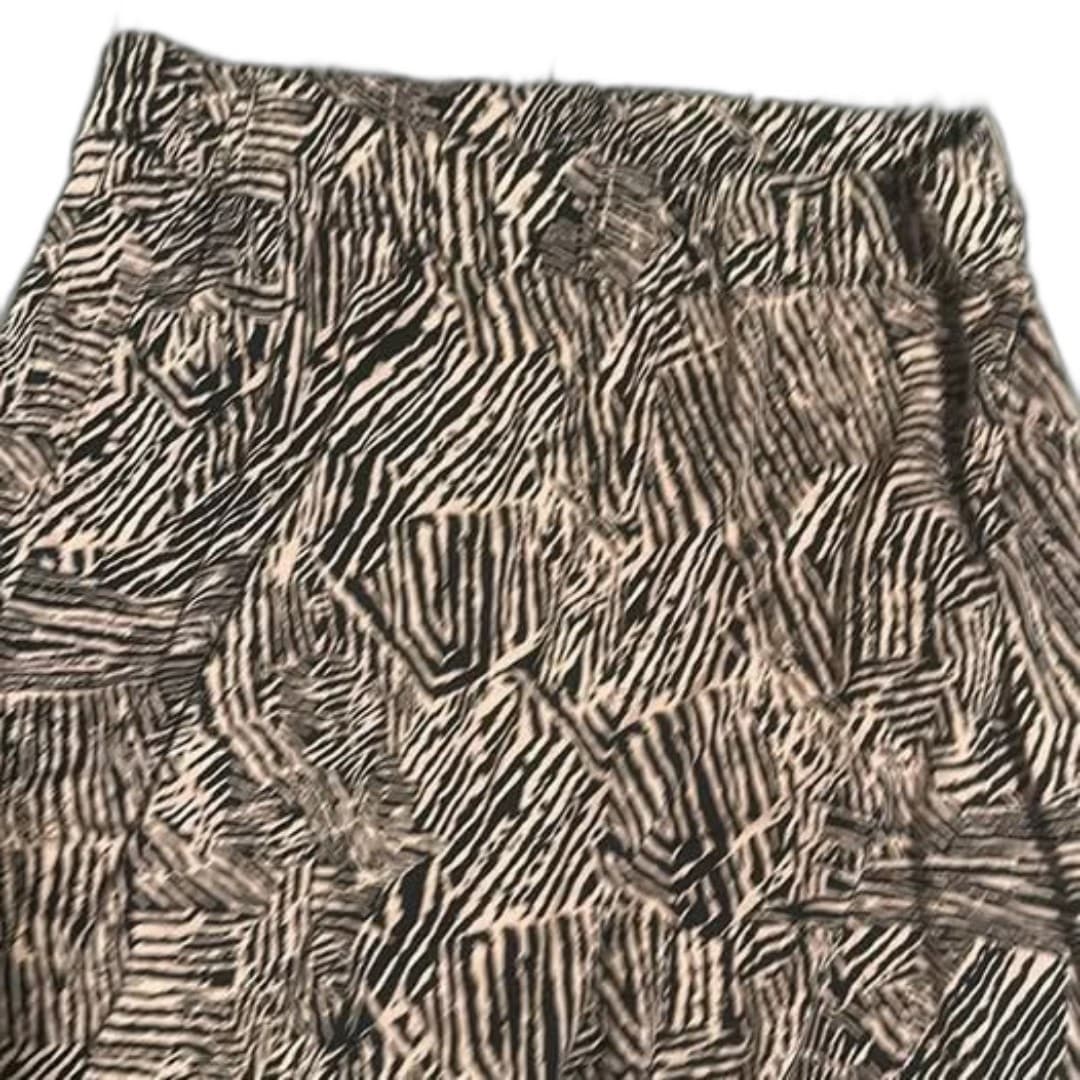 Elastic waistband pants black and beige - Thumbnail 2