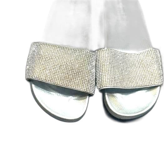 Rhinestone silver sandals size 8 - Thumbnail 2