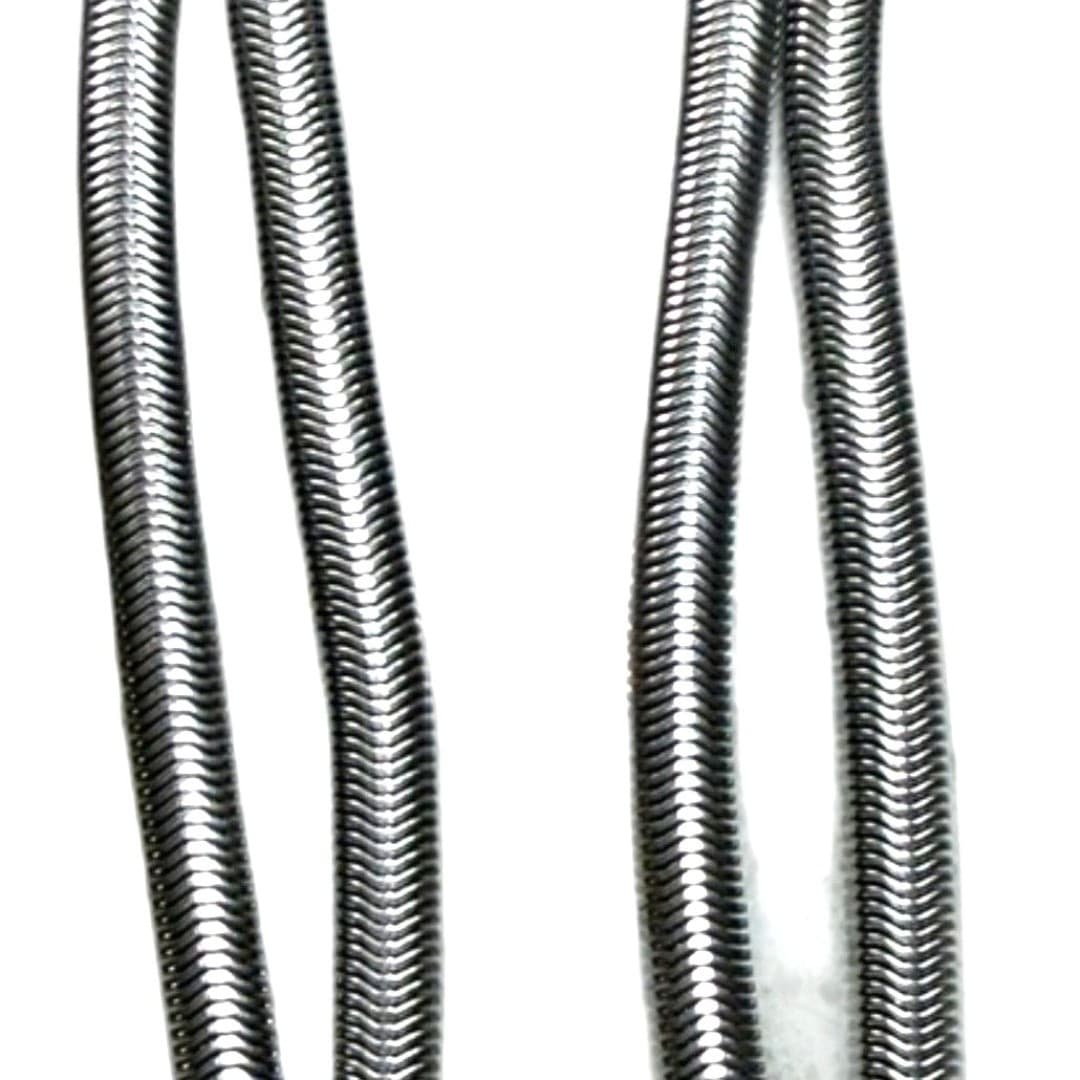 Stainless Steel Flat Snake Chain Necklace 24 Inch 6mm Silver Tone Unisex - Thumbnail 8