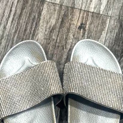 Rhinestone silver sandals size 8 - Thumbnail 4