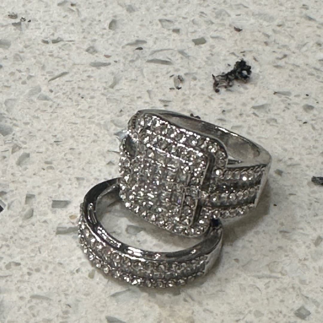 Elegant Ring Silvery Plated double Ring Zirconia Jewelry - Thumbnail 6