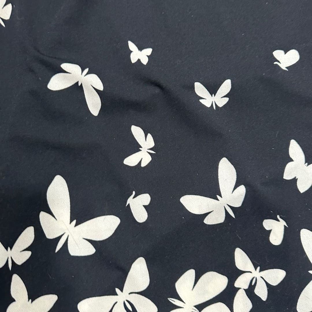 Black and White Butterfly Dress - Thumbnail 6