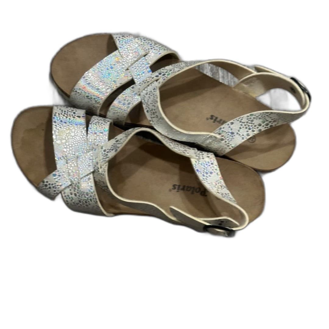 Women's Silver Glitter Sandals - Thumbnail 7