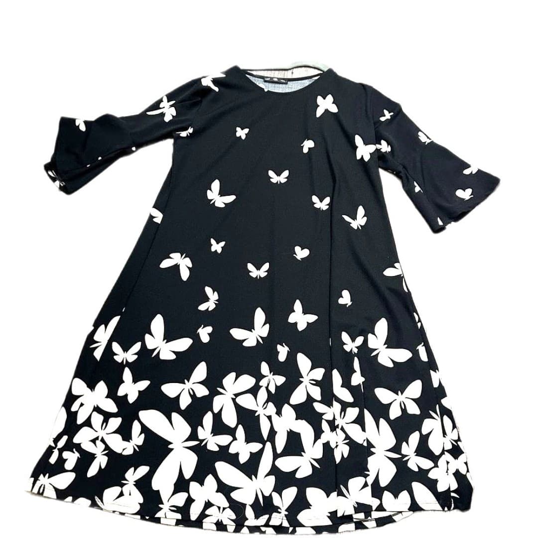 Black and White Butterfly Dress - Image 1