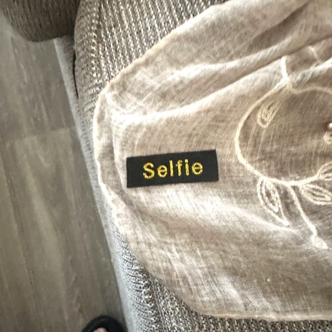 Elegant Embroidered Tan Scarf from Middle East - Thumbnail 5