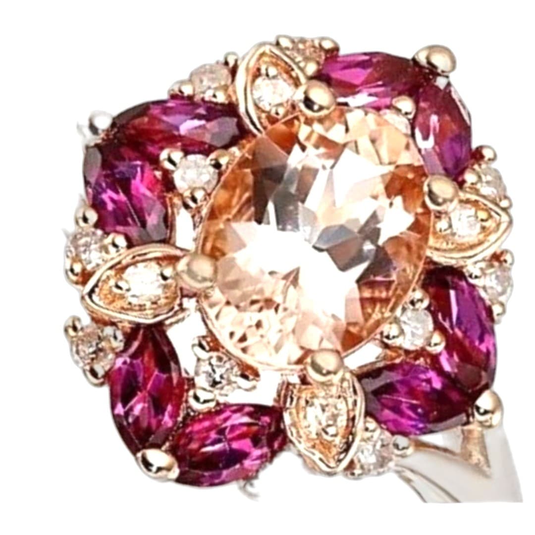 Sparkling 18K Gold Plated Ring Size: 7.5 - Thumbnail 7