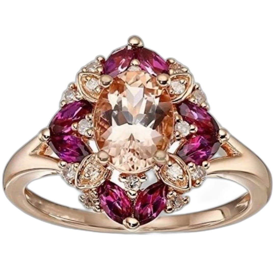 Sparkling 18K Gold Plated Ring Size: 7.5 - Thumbnail 5