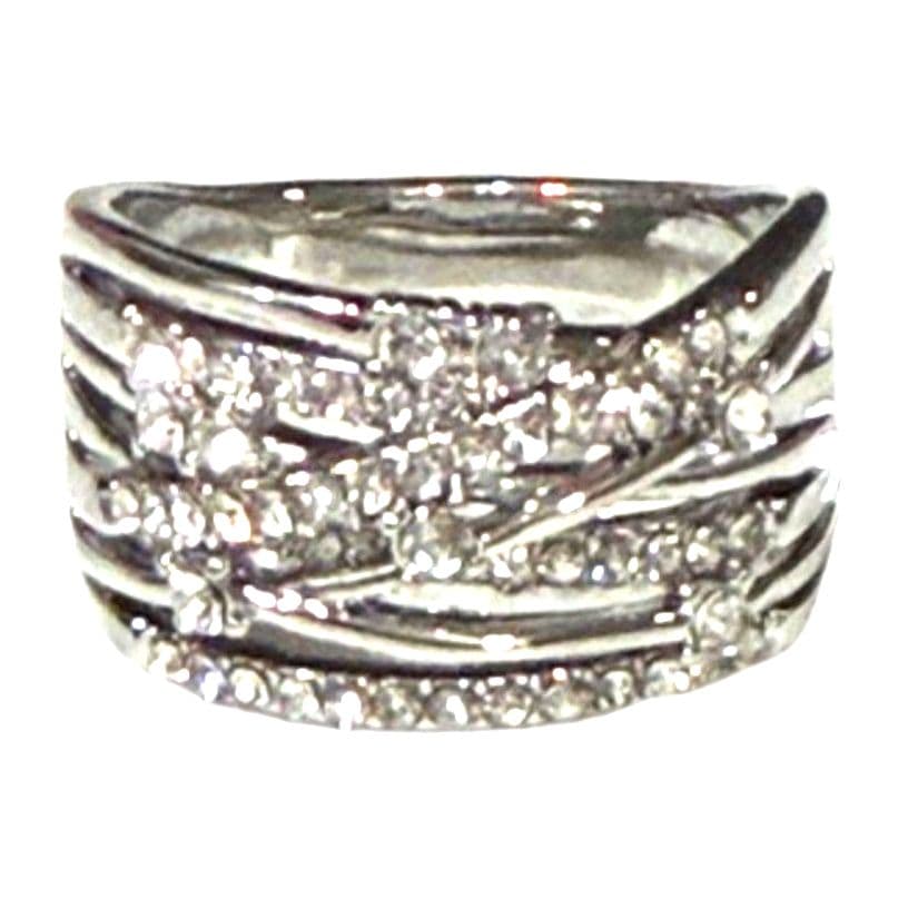 Sparkling Fashion Ring With Crystals Size : 8 - Image 1