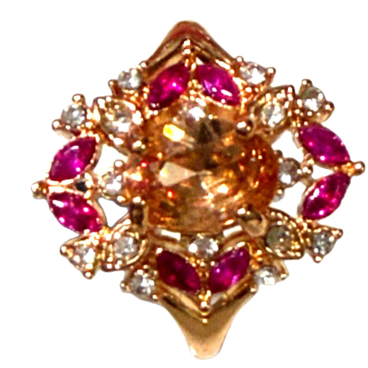 Sparkling 18K Gold Plated Ring Size: 7.5 - Thumbnail 3