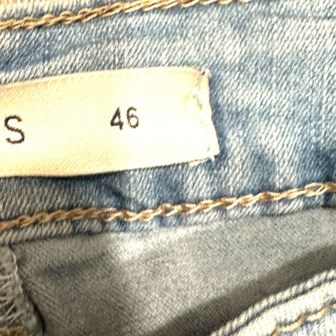 Women's Light Blue Denim Capri Jeans - Thumbnail 5