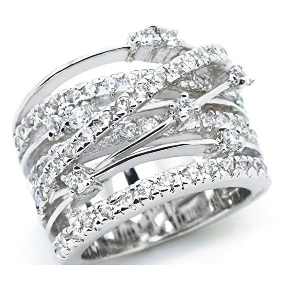 Sparkling Fashion Ring With Crystals Size : 8 - Thumbnail 9