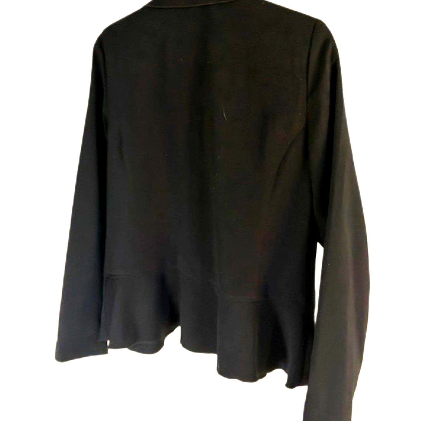 Joan Rivers Black Ruffle Front Blazer Jacket Size M Classic Elegant - Thumbnail 7