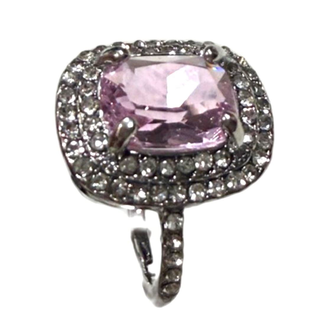 Sparkling Imitation Zircona Pink Fashion Ring - Thumbnail 4