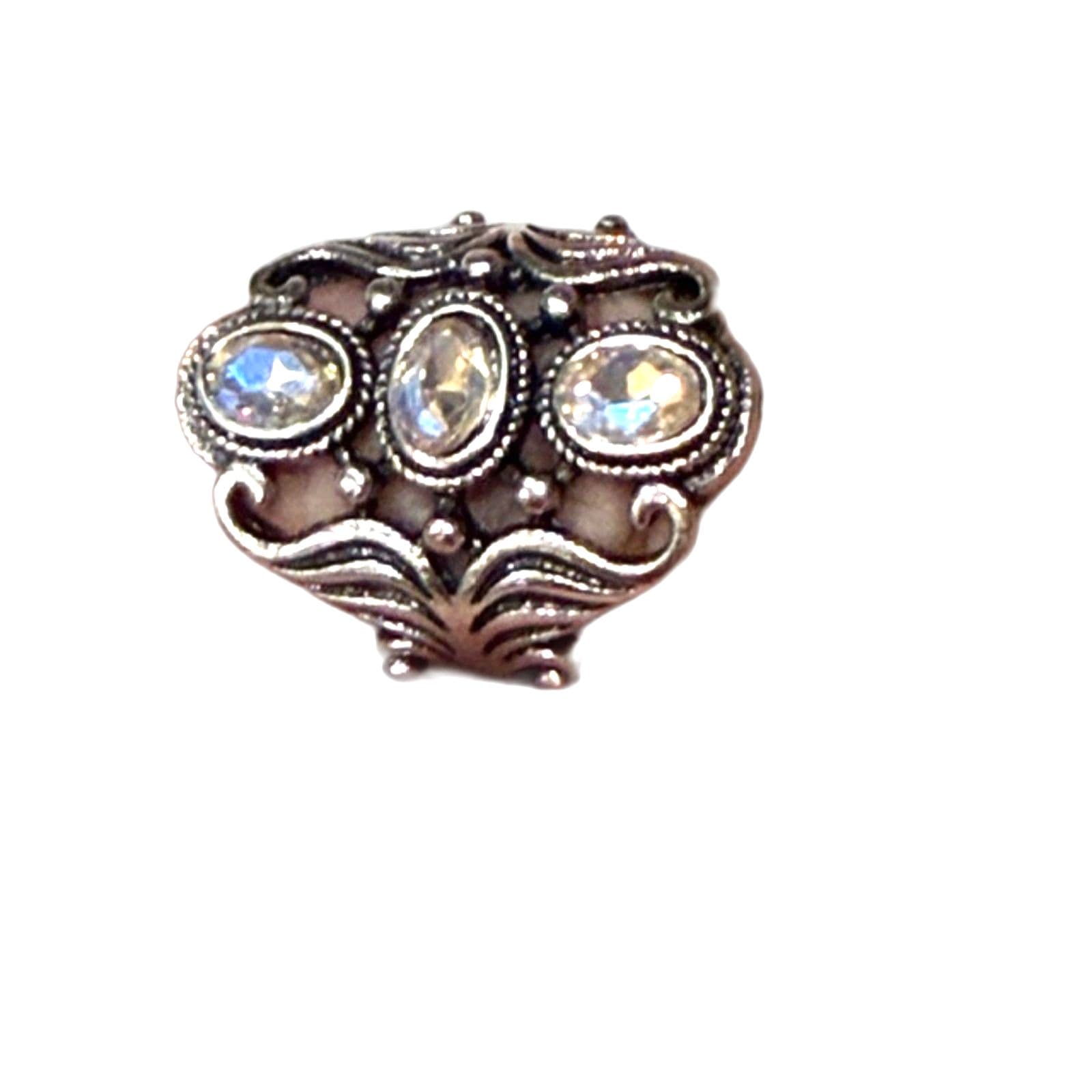 Triple Stone Moonstone Ring, Boho Vintage Style size 6.5 and 7 - Thumbnail 7