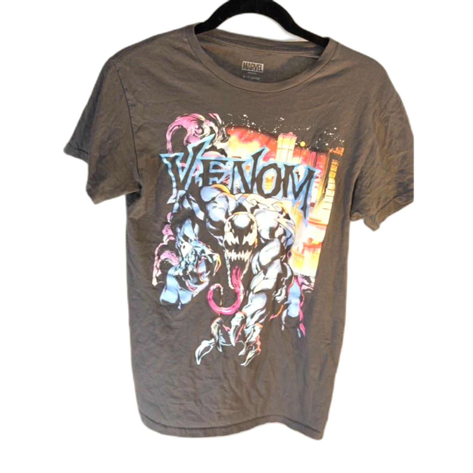 Marvel Venom Graphic T Shirt Gray Size Small - Image 1