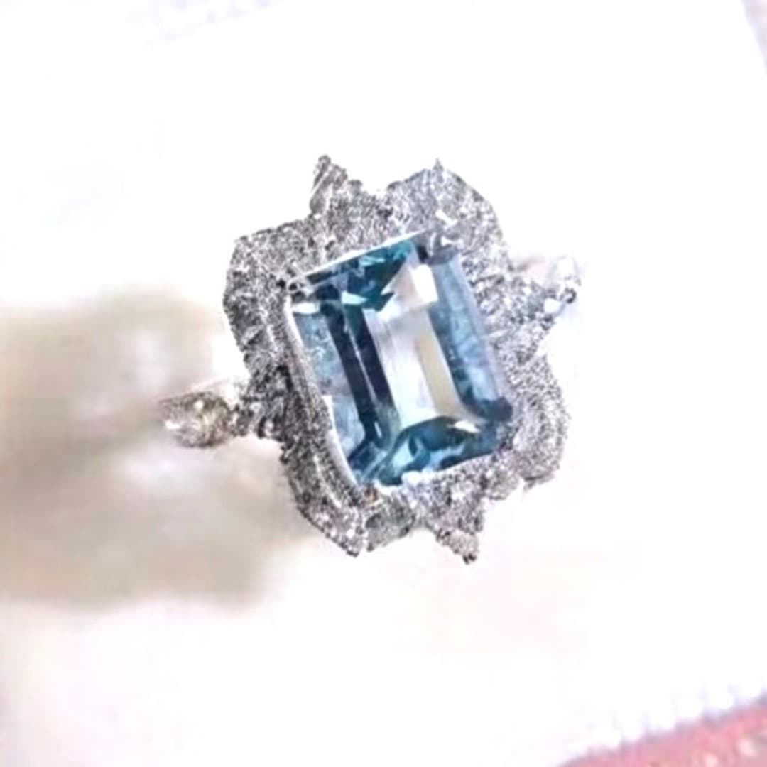 Blue Gemstone Elegant Ring - Thumbnail 8