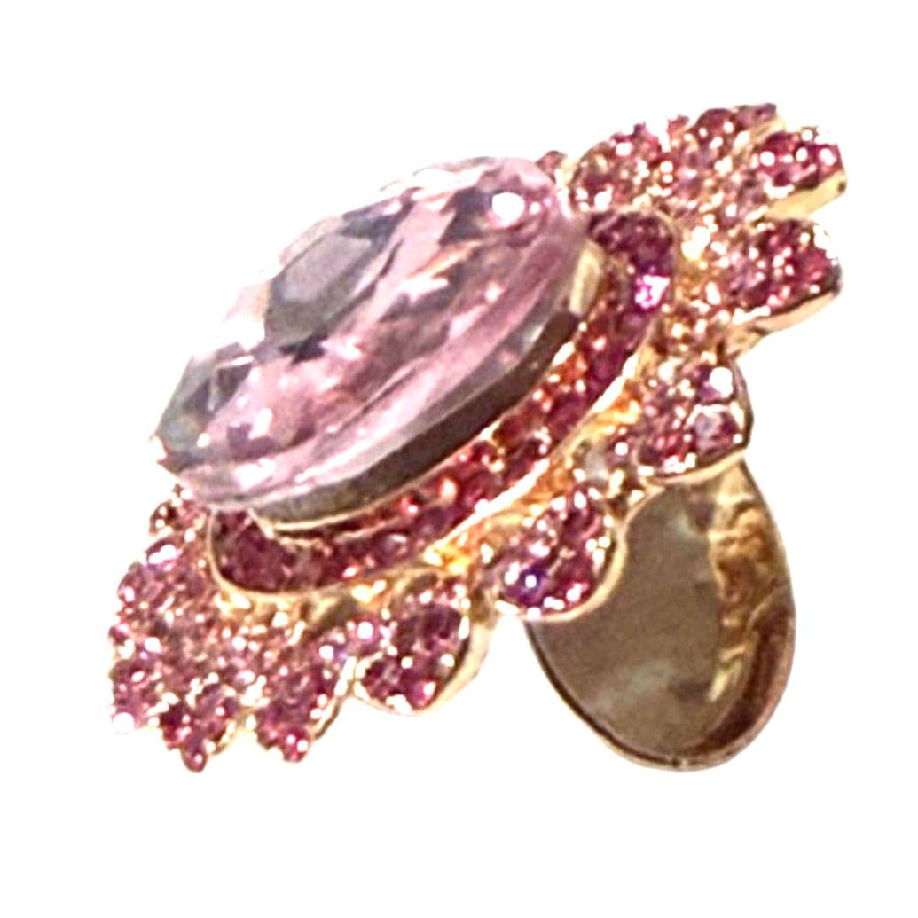 Elegant Adjustable Sunflower Ring With Sparkling Rhinestones - Thumbnail 3