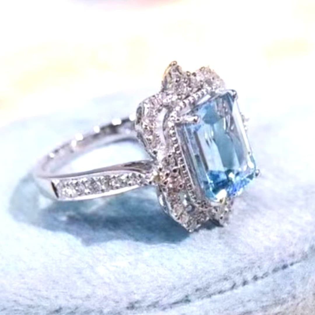 Blue Gemstone Elegant Ring - Thumbnail 9