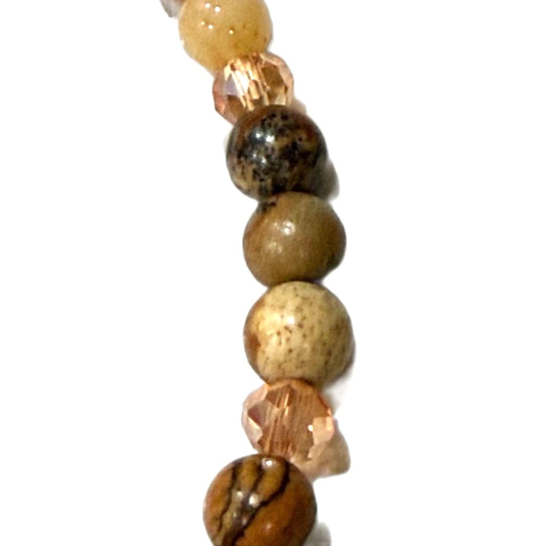 Citrine Stone beaded bracelet unisex handcrafted jewelry for men and women - Thumbnail 4