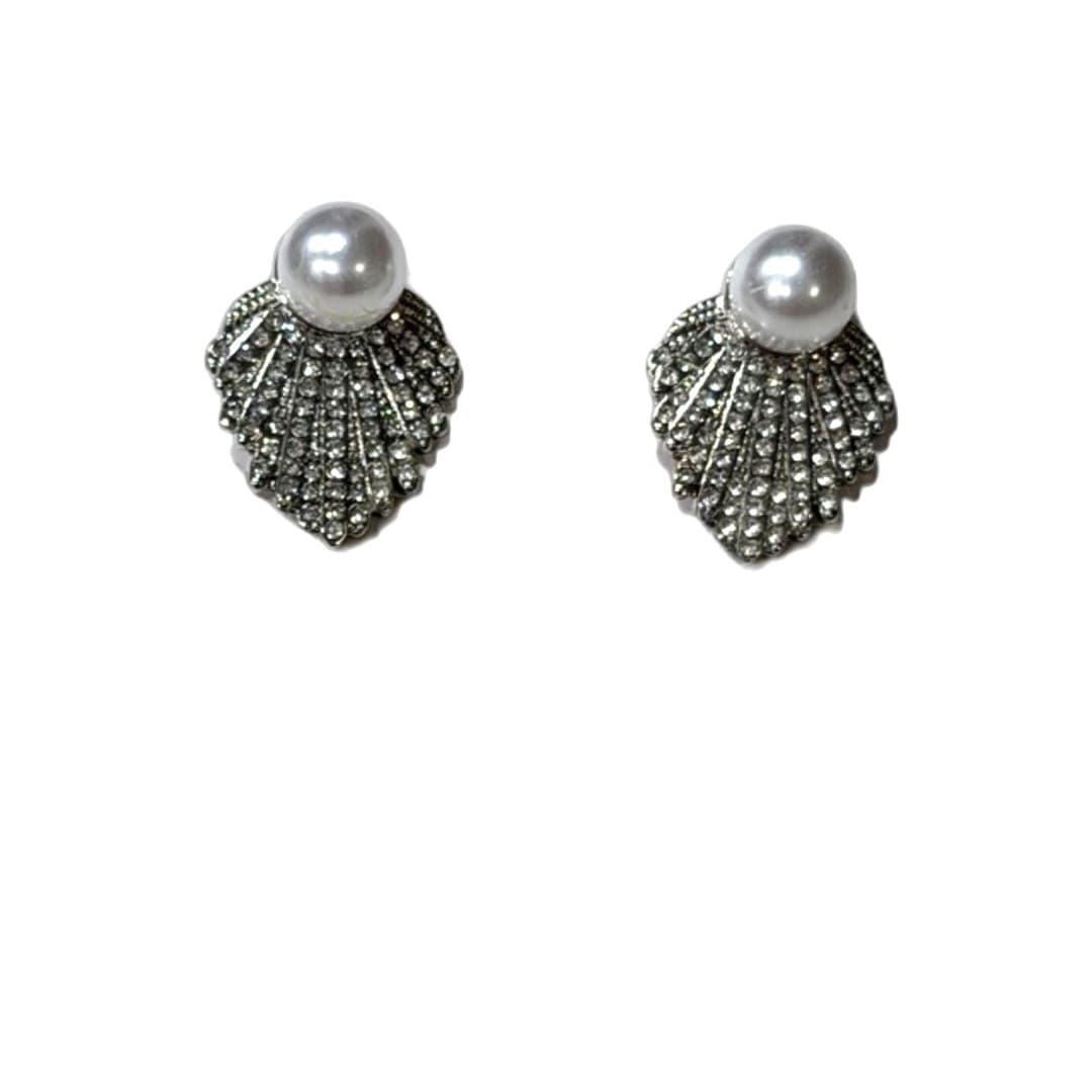 Elegant Faux Pearl & Rhinestone Statement Glam Drop Earrings - Thumbnail 7