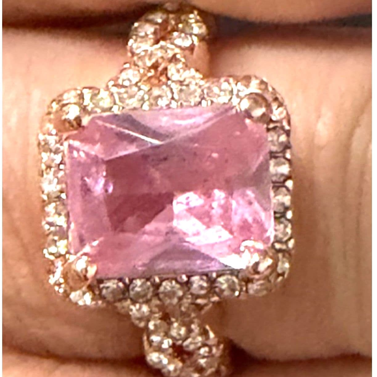 Oval cut, cubic synthetic zirconia ring 7.5 also other sizes available - Thumbnail 8