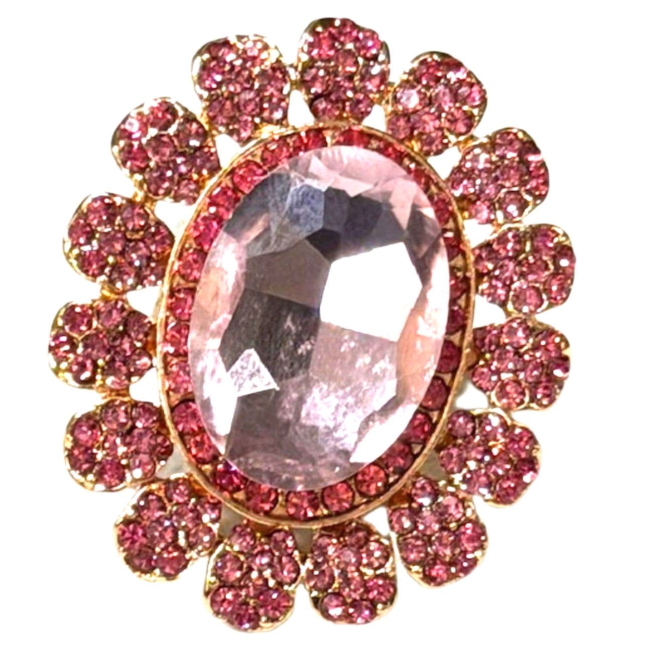 Elegant Adjustable Sunflower Ring With Sparkling Rhinestones - Thumbnail 4