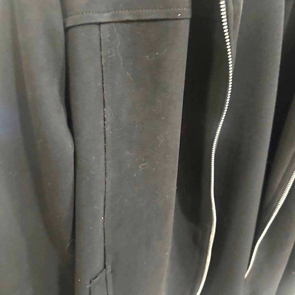 Black imitation suede jacket high quality - Thumbnail 4