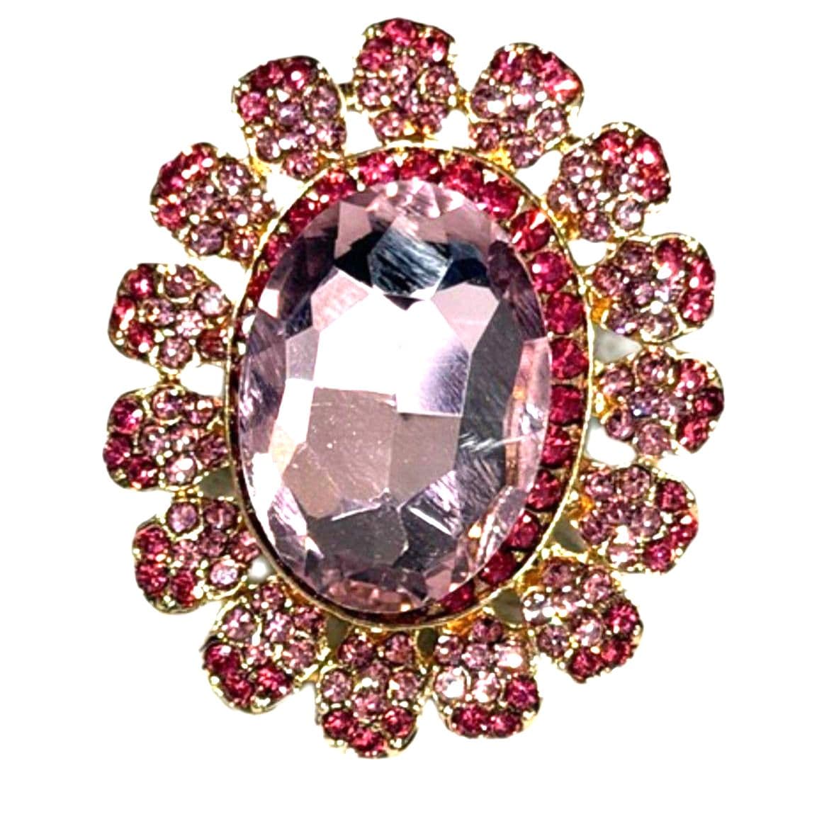 Elegant Adjustable Sunflower Ring With Sparkling Rhinestones - Image 1
