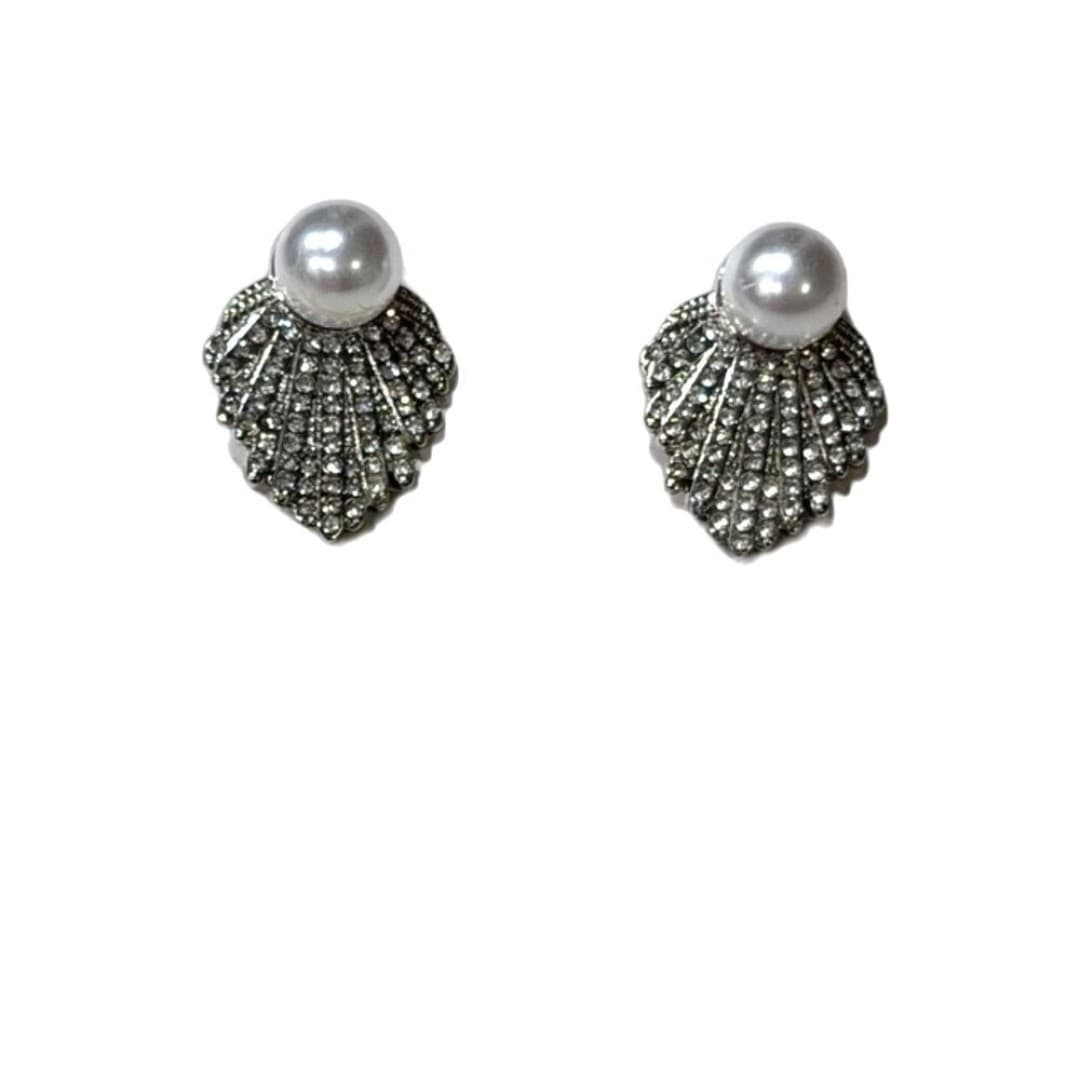 Elegant Faux Pearl & Rhinestone Statement Glam Drop Earrings - Thumbnail 7
