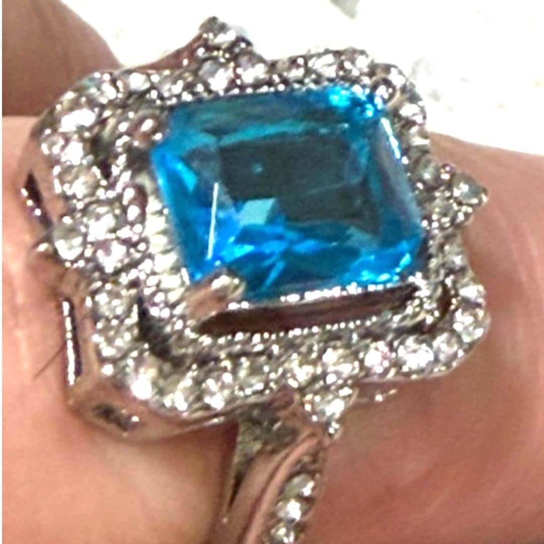 Blue Gemstone Elegant Ring - Thumbnail 7