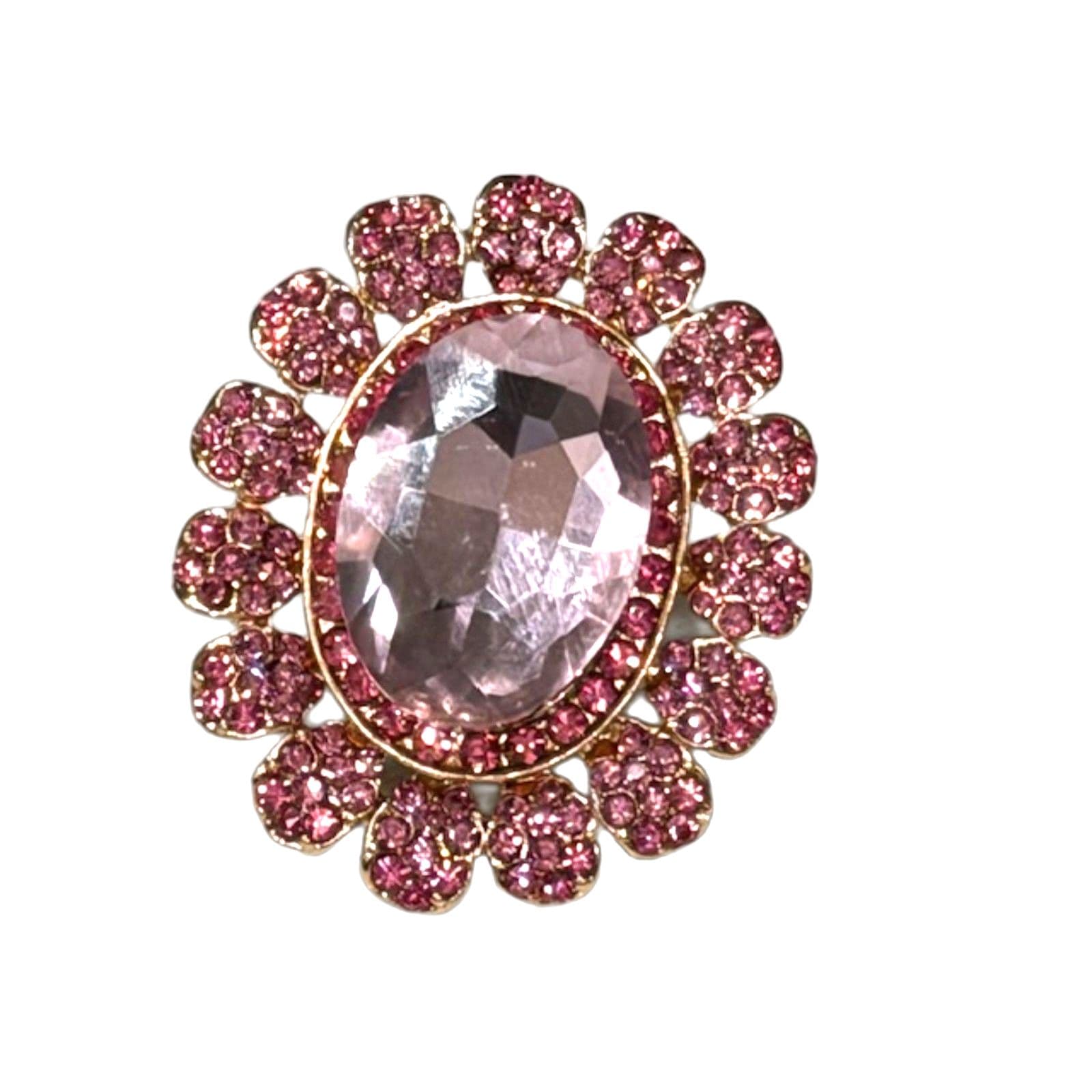 Elegant Adjustable Sunflower Ring With Sparkling Rhinestones - Thumbnail 6