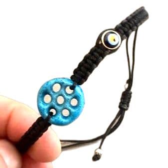 Assyrian Jewelry Bracelet Evil Eye Good Luck Bracelets Adjustable Handmade - Image 1