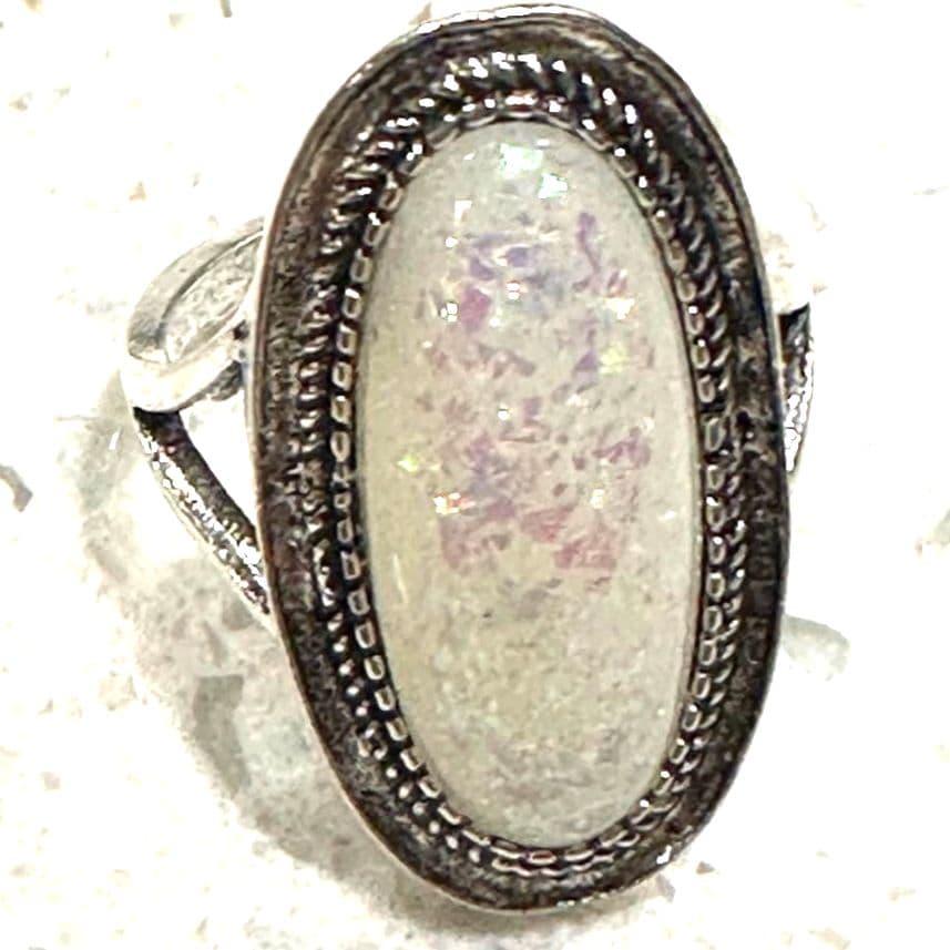 Fashion Jewelry Ring, synthetic Opal stone - Image 1
