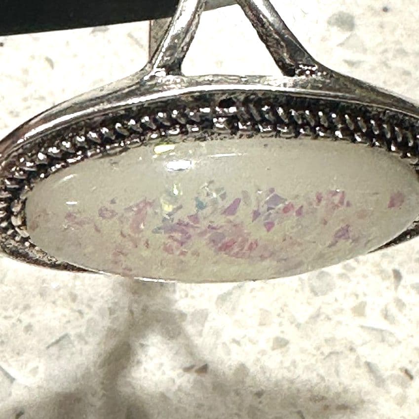 Fashion Jewelry Ring, synthetic Opal stone - Thumbnail 3