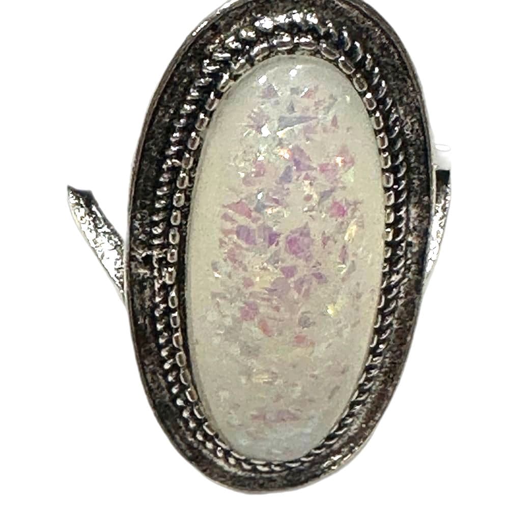 Fashion Jewelry Ring, synthetic Opal stone - Thumbnail 2