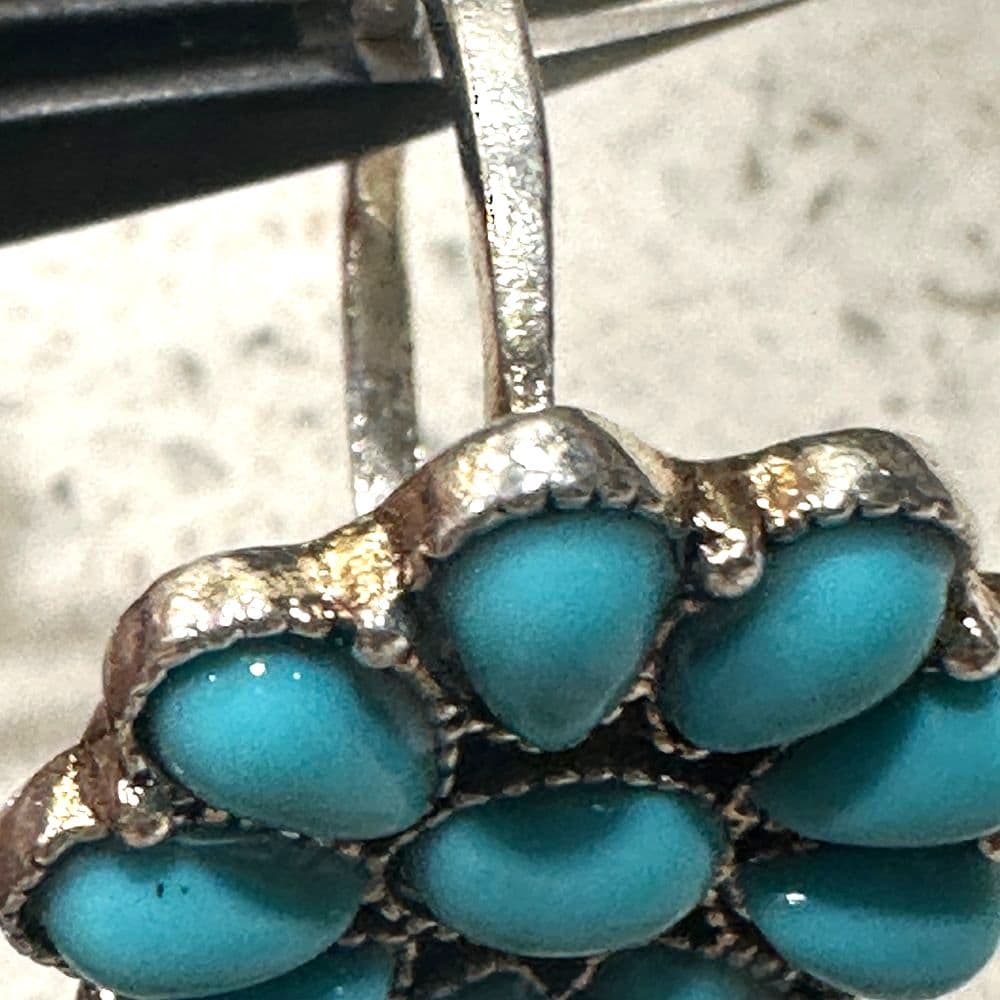 Turquoise Floral Women Jewelry flower ring - Thumbnail 4
