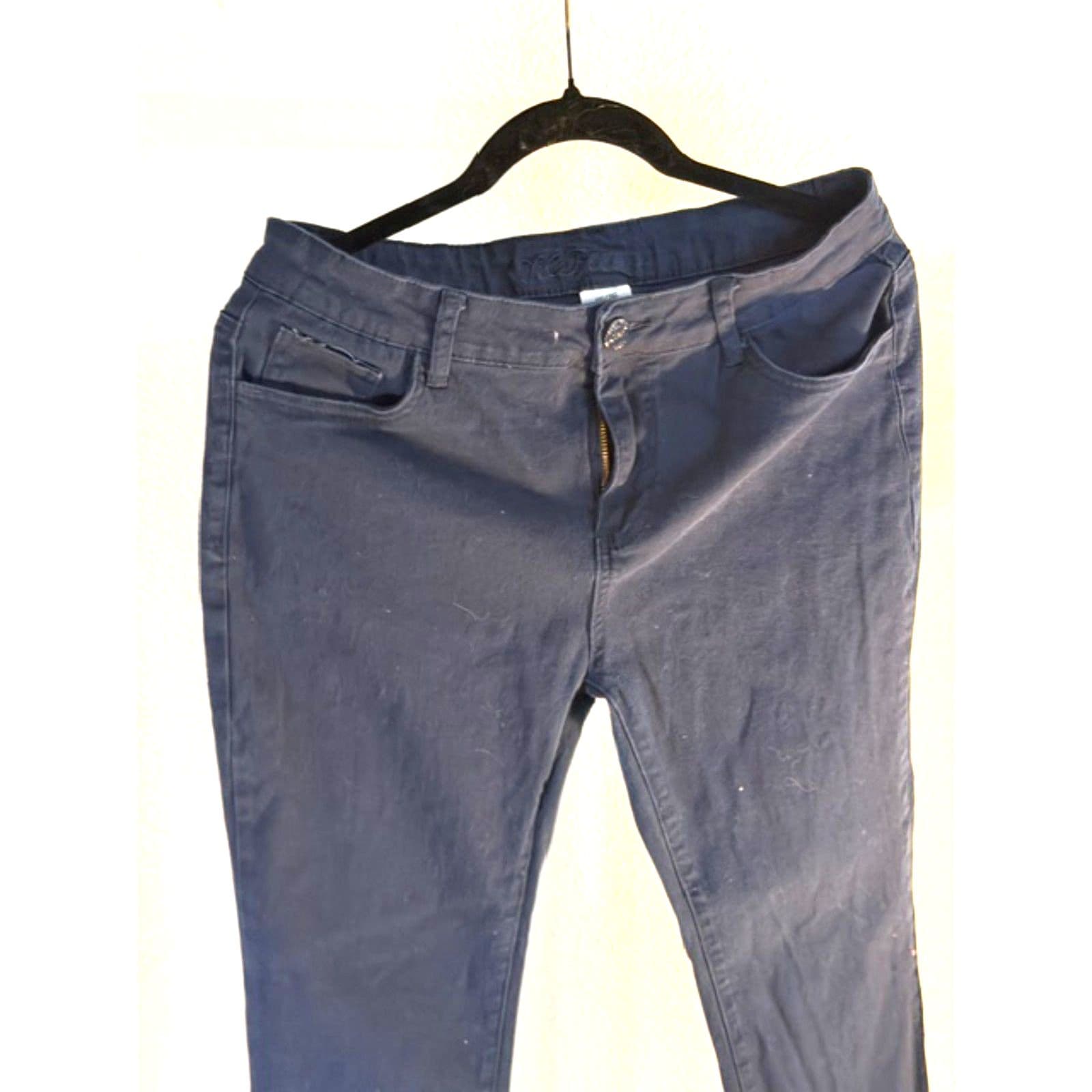 Y&F Jeans Dark Blue Skinny Stretch Denim Size 15/16 Juniors - Thumbnail 3