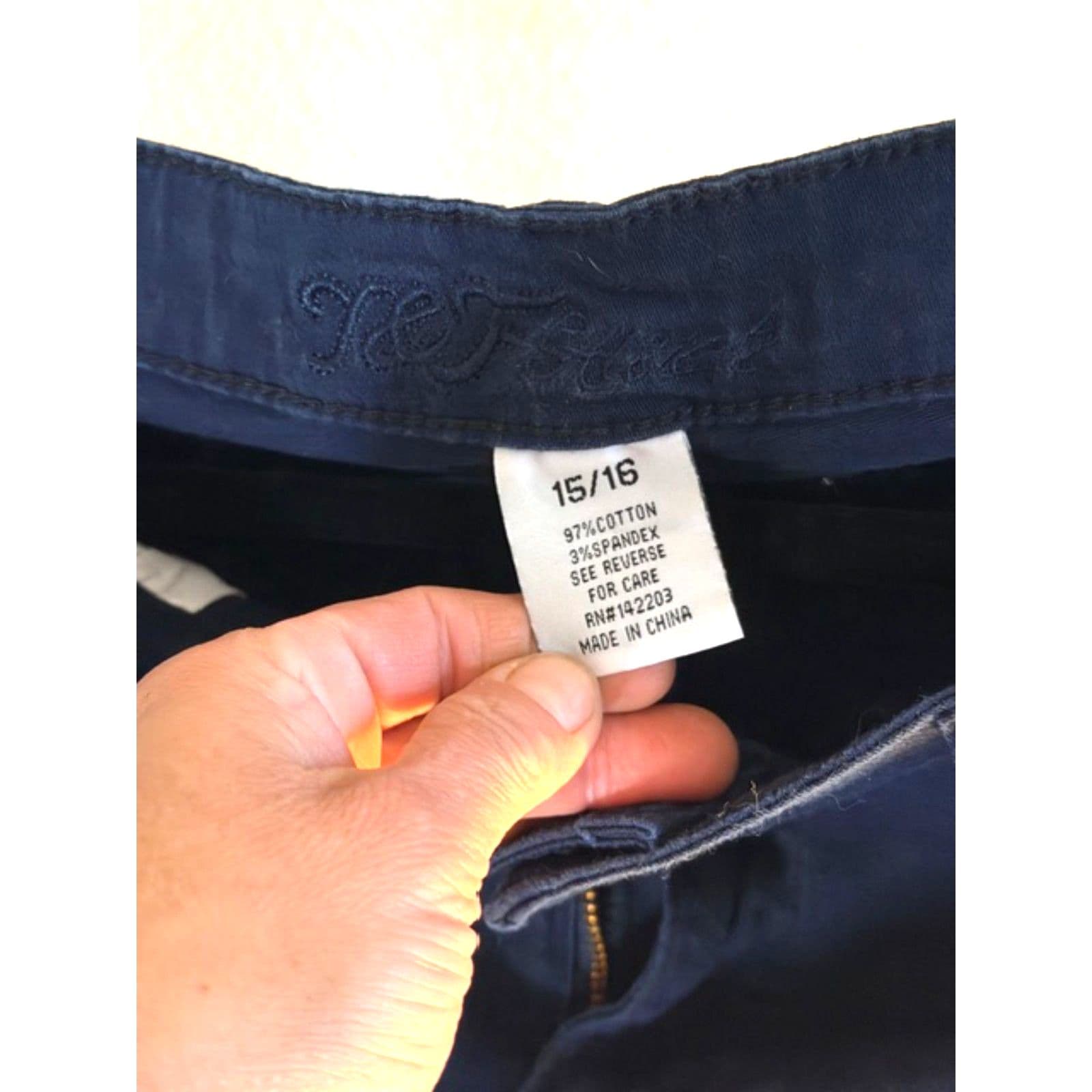 Y&F Jeans Dark Blue Skinny Stretch Denim Size 15/16 Juniors - Thumbnail 4