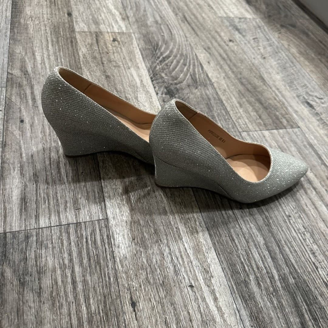 Silver Wedges, Closed Toe, Pumps, Pointed Toe IDIFU - Thumbnail 5